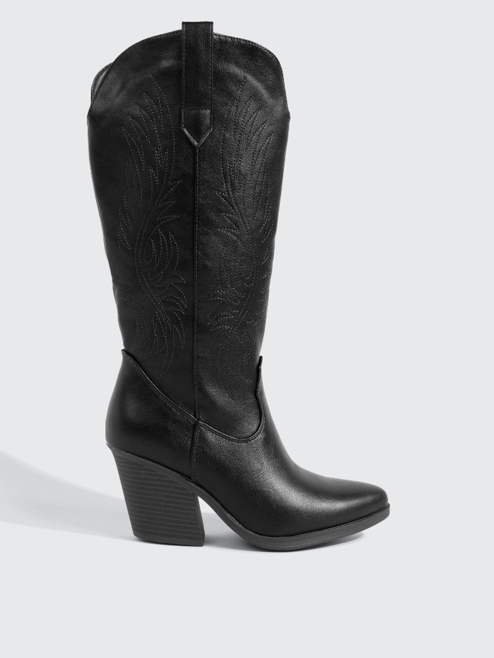 Ardene Black Western tall Heeled Boot 9